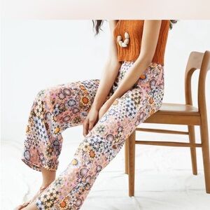 Anthropologie Multicolor Geometric Patterned Pants